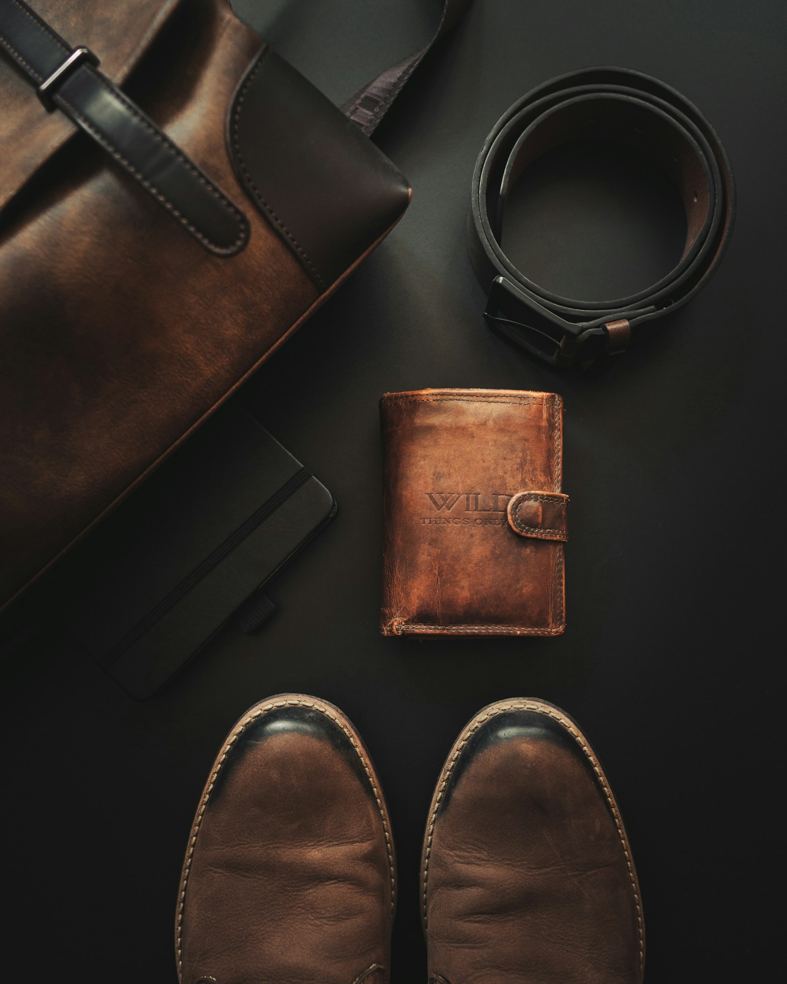 Warm flat lay of meaningful gifts for men